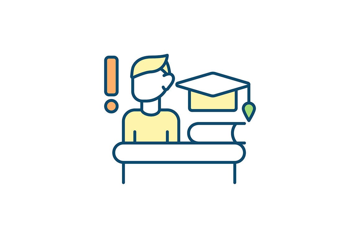 Neurodevelopmental disorder RGB color icons set