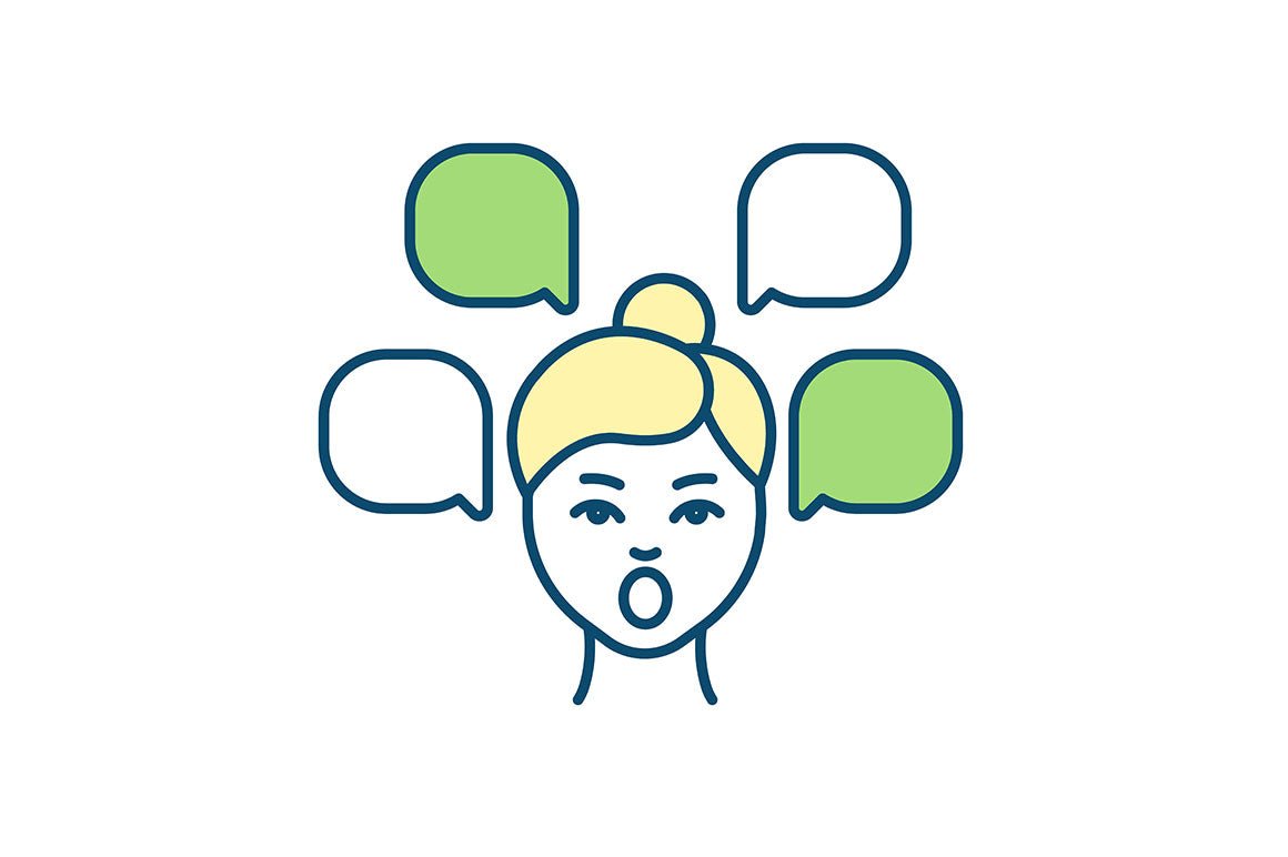 Neurodevelopmental disorder RGB color icons set