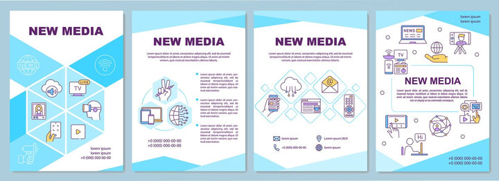 New media brochure template bundle