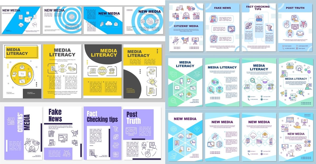 New media brochure template bundle