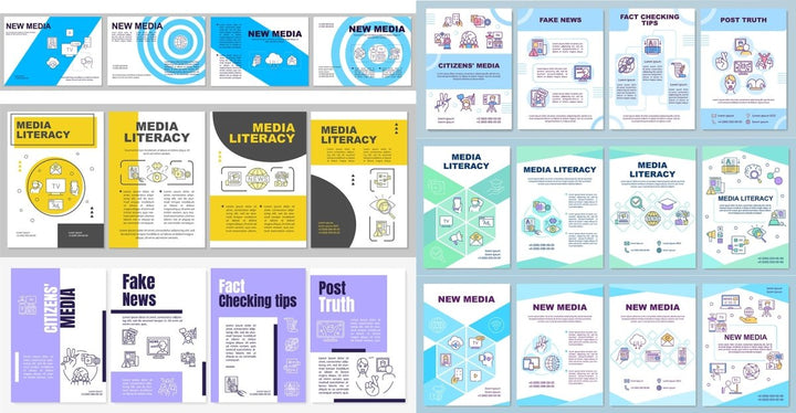 New media brochure template bundle