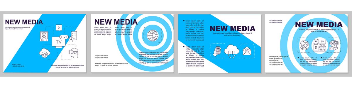 New media brochure template bundle