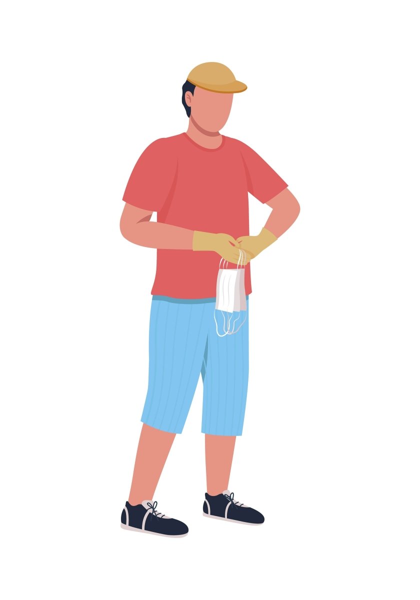 New reality flat color vector faceless character set