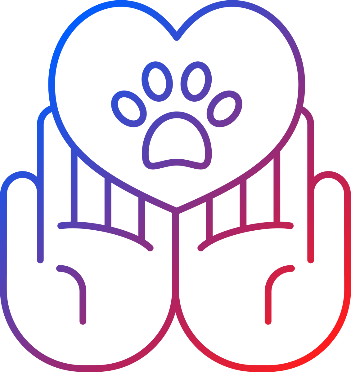 No animal testing gradient linear vector icons set