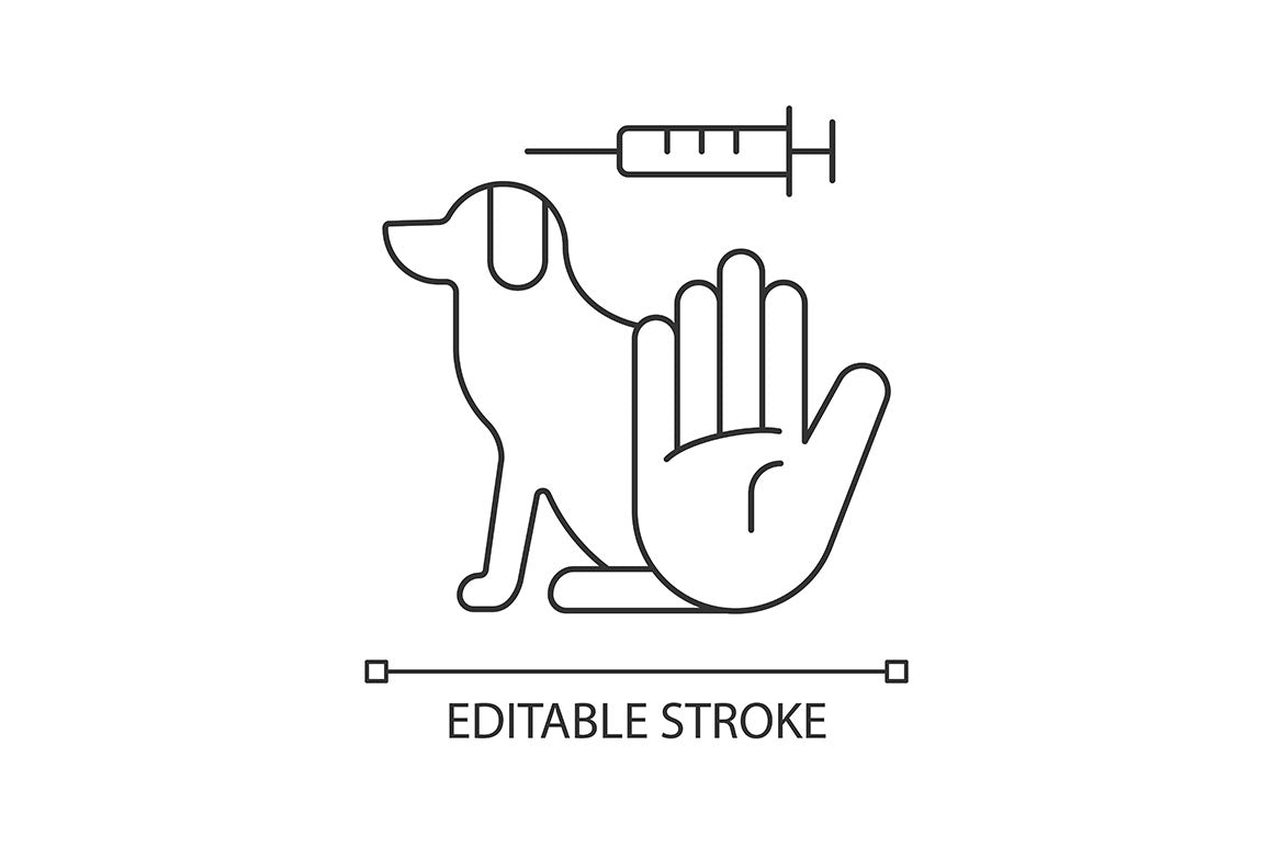 No animal testing linear icons set for dark and light mode