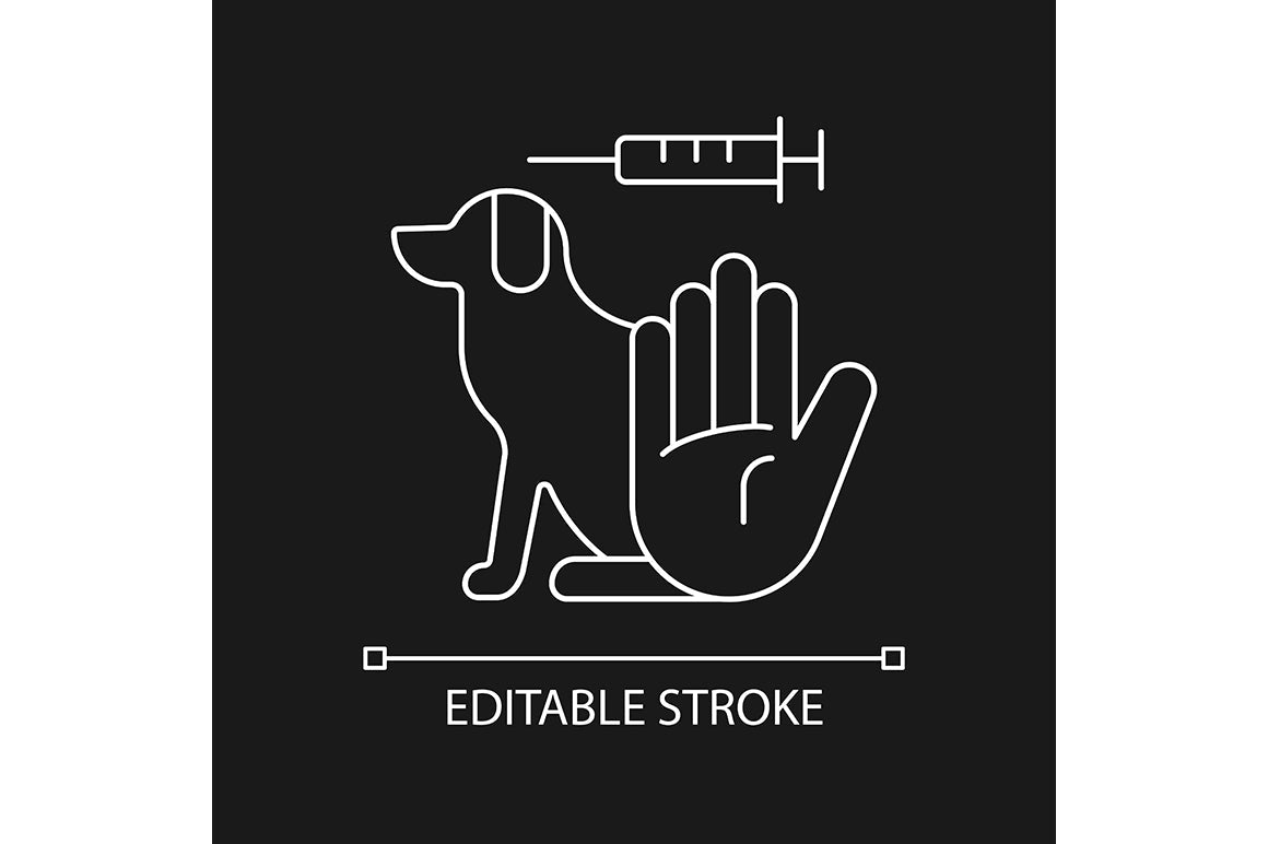 No animal testing linear icons set for dark and light mode