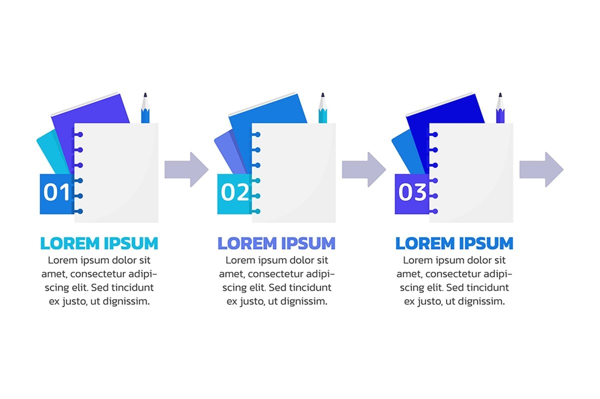 Note taking blue infographic chart design templates