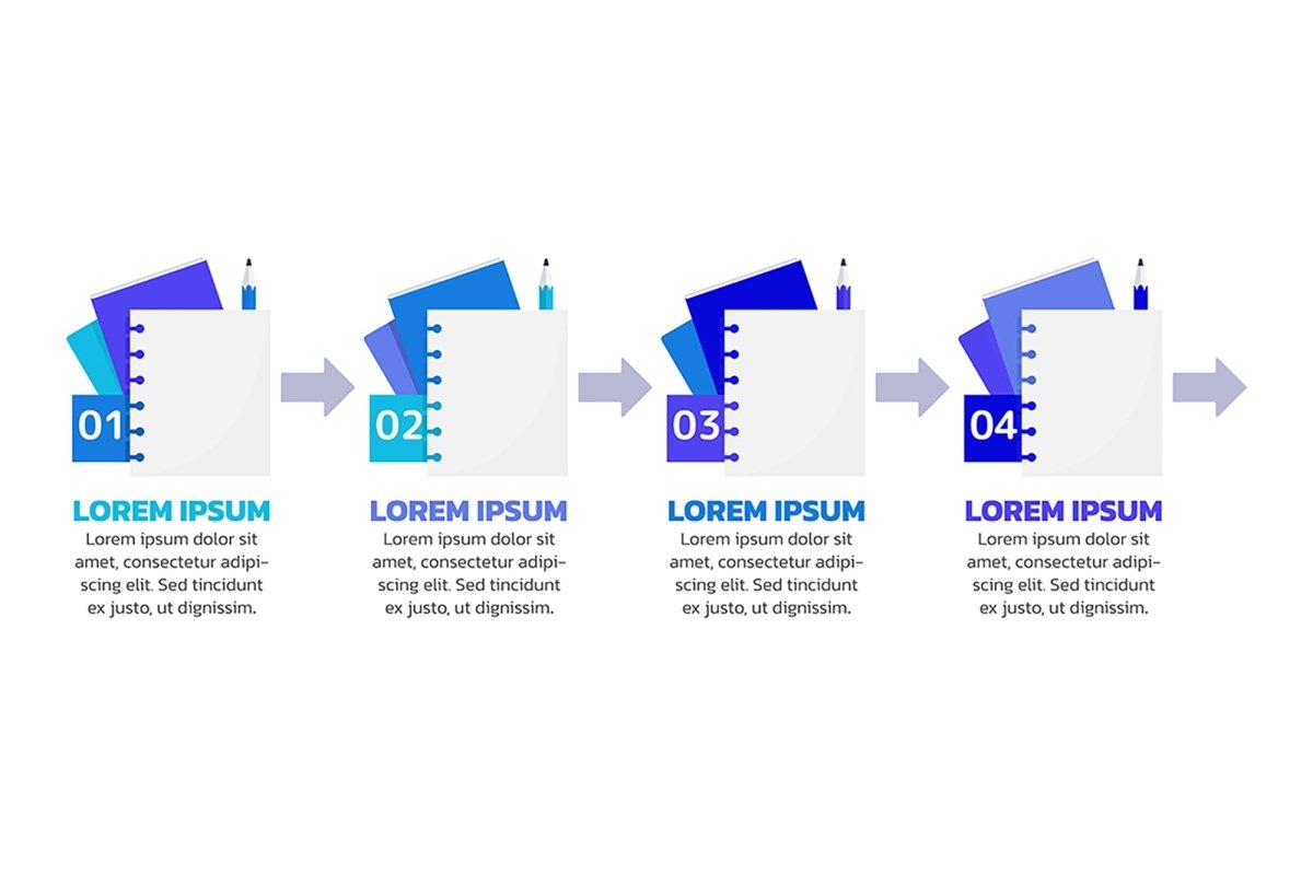 Note taking blue infographic chart design templates