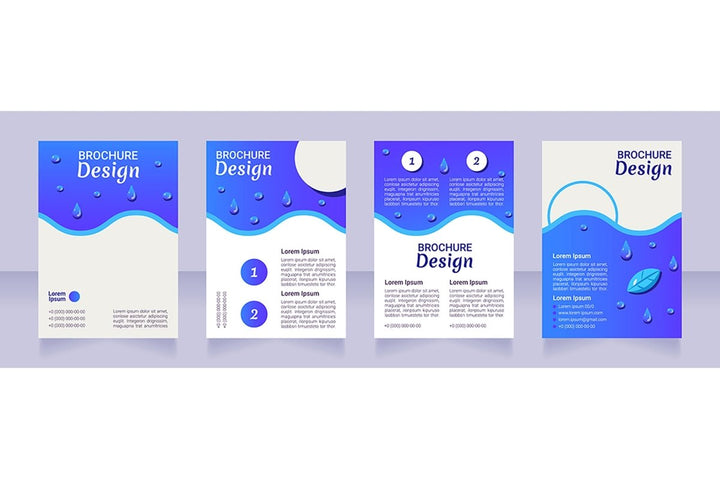 Nutrition blank brochure layout design bundle
