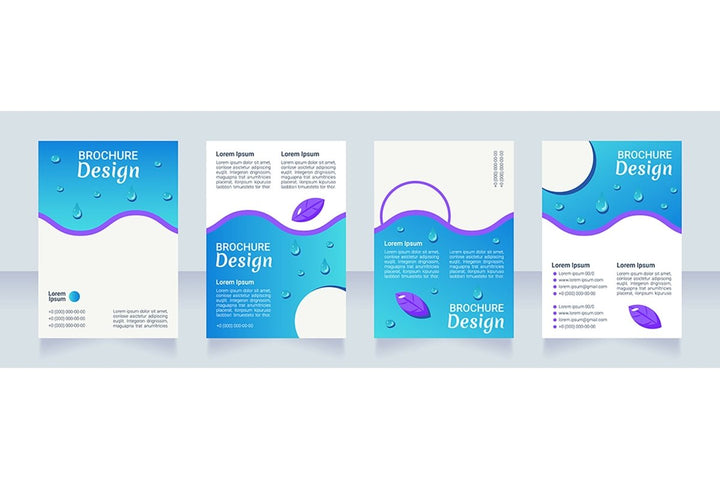 Nutrition blank brochure layout design bundle
