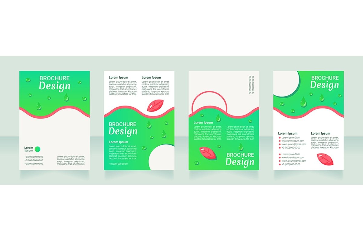 Nutrition brochure layout design bundle