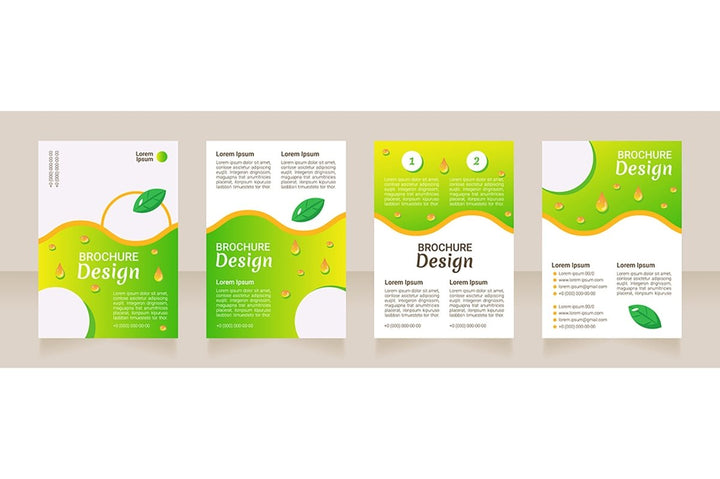 Nutrition brochure layout design bundle
