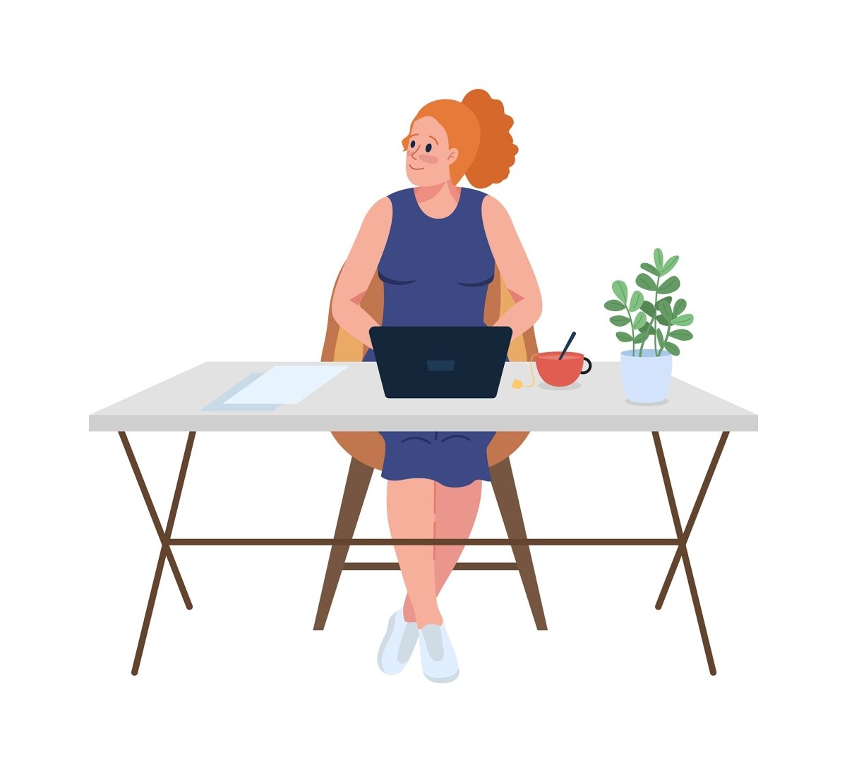 Office life 2D vector isolated illustration bundle