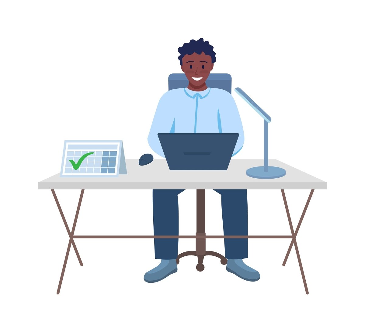 Office life 2D vector isolated illustration bundle