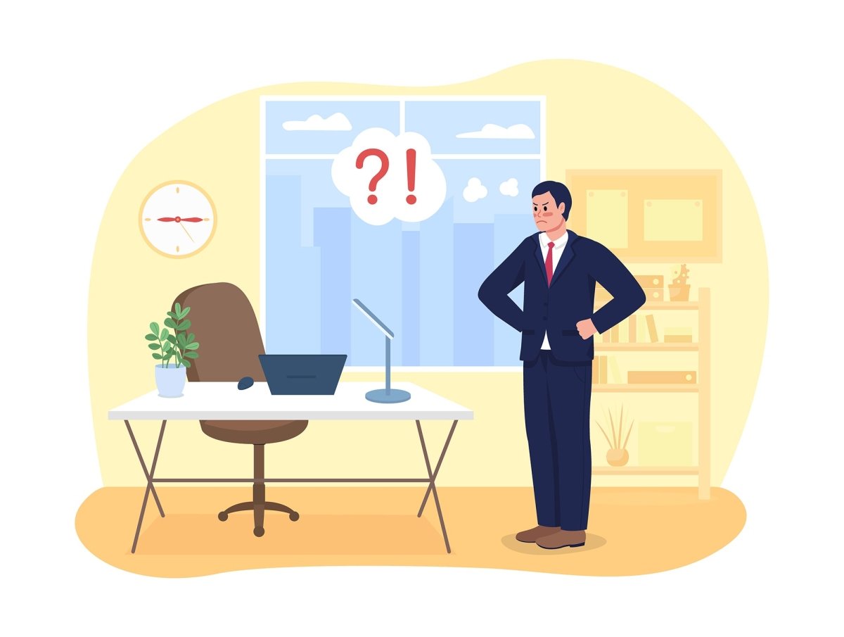 Office life 2D vector isolated illustration bundle