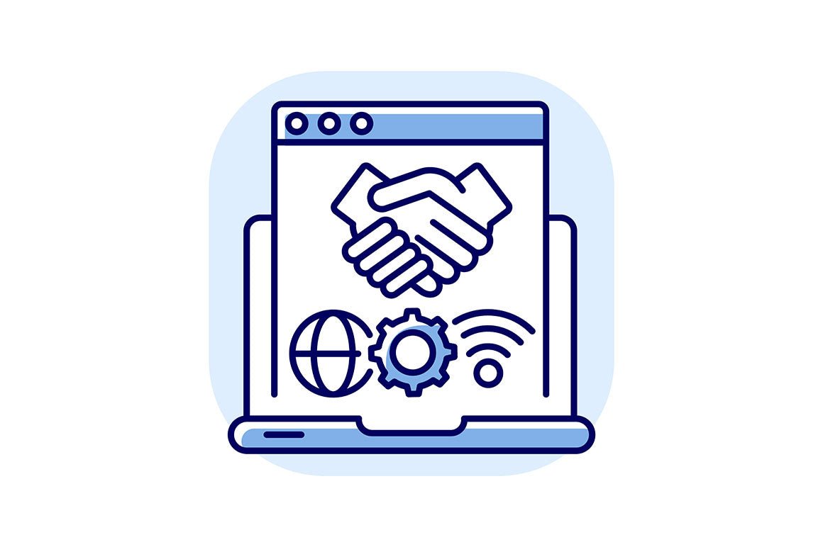 Online conference RGB color icons set