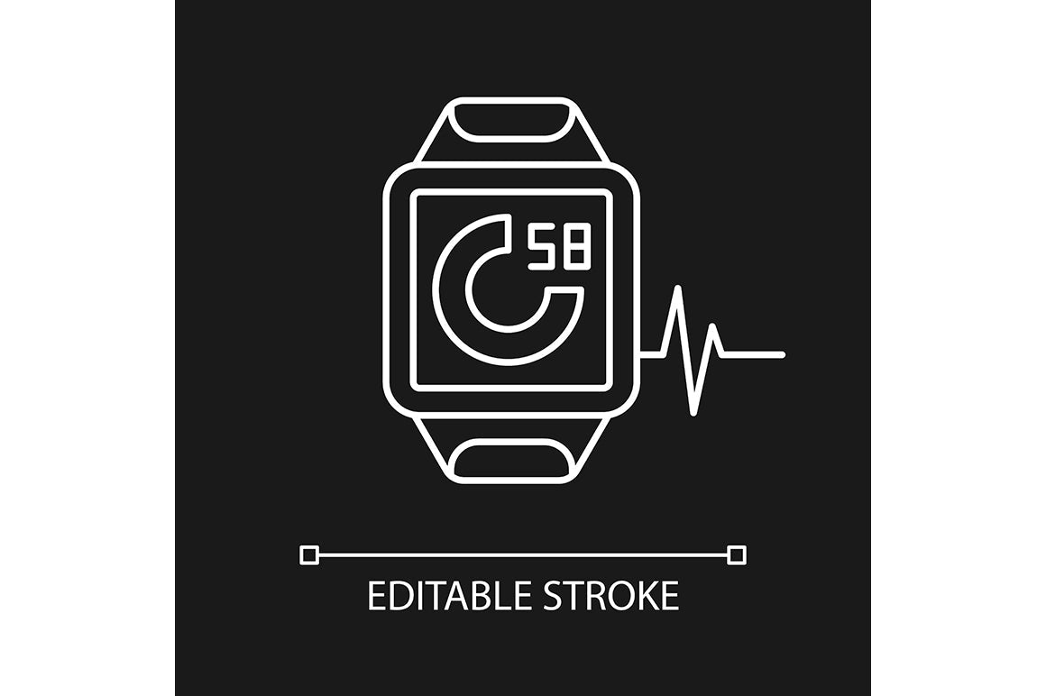 Online fitness apps linear icons set for dark and light mode