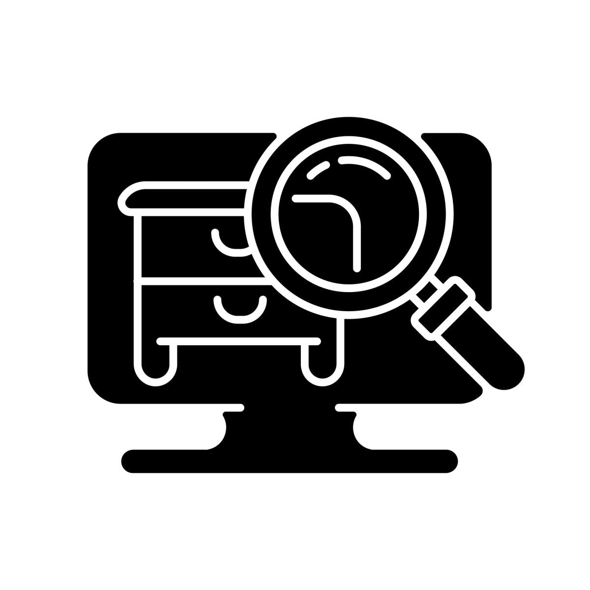 Online game types black glyph icons set on white space