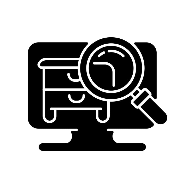 Online game types black glyph icons set on white space