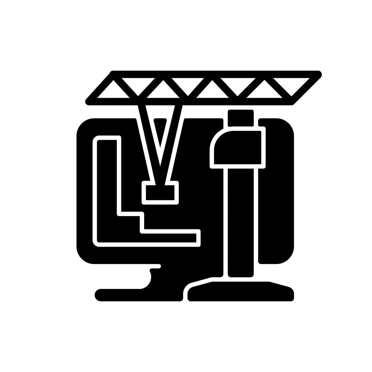 Online game types black glyph icons set on white space
