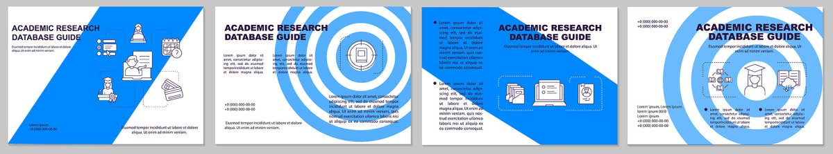 Online library brochure template bundle