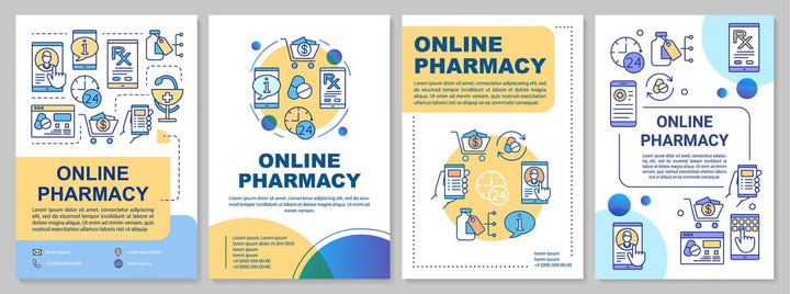 Online pharmacy brochure template layout bundle