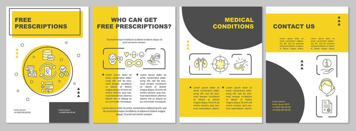 Online pharmacy brochure template set