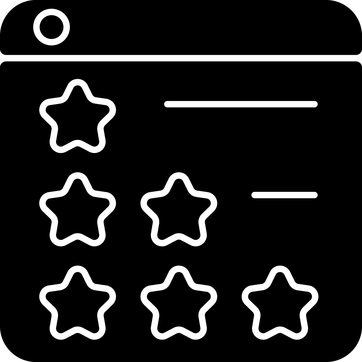 Online platforms black glyph icons set on white space