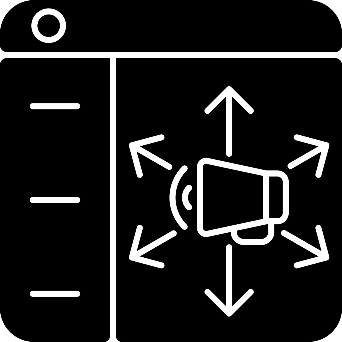 Online platforms black glyph icons set on white space