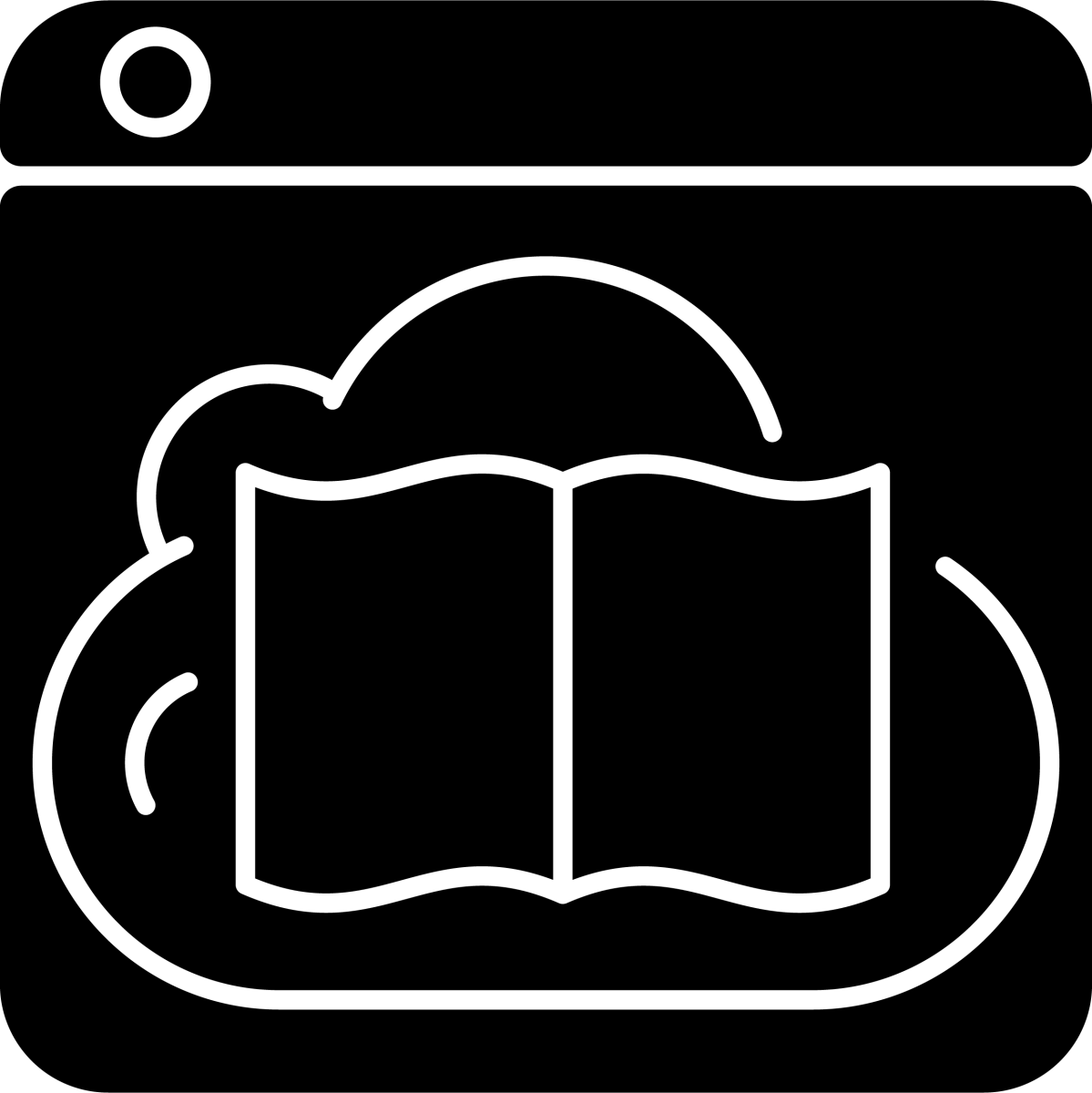 Online platforms black glyph icons set on white space