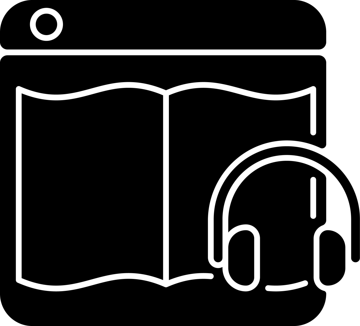 Online platforms black glyph icons set on white space