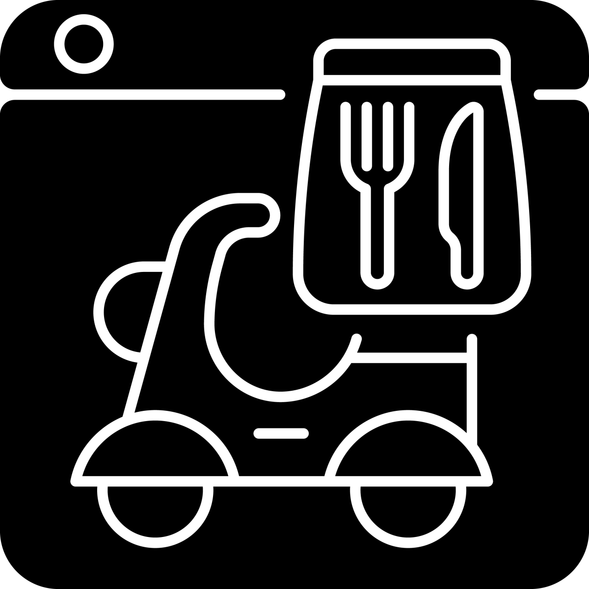 Online platforms black glyph icons set on white space