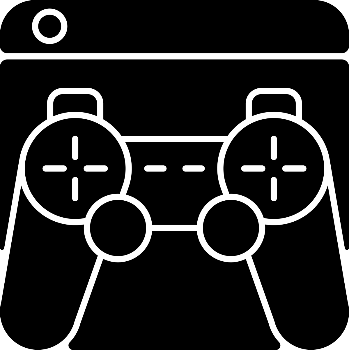 Online platforms black glyph icons set on white space