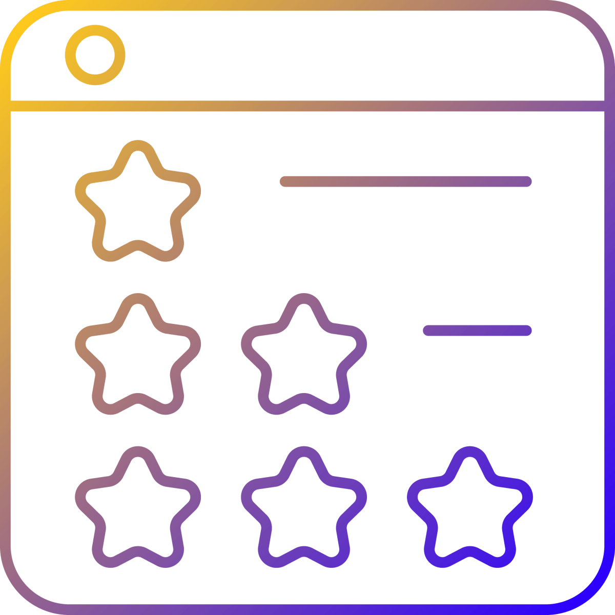 Online platforms gradient linear vector icons set