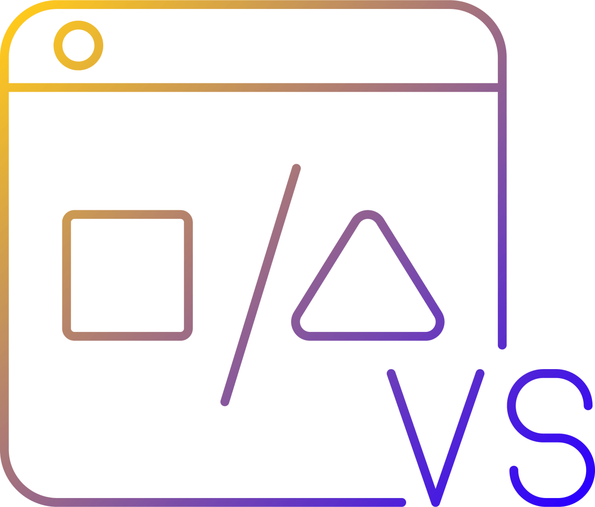 Online platforms gradient linear vector icons set