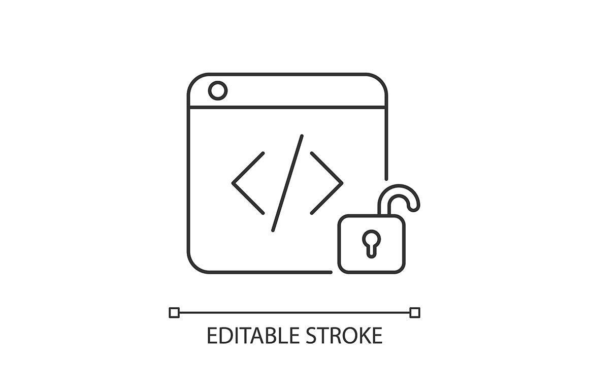 Online platforms linear icons set for dark and light mode