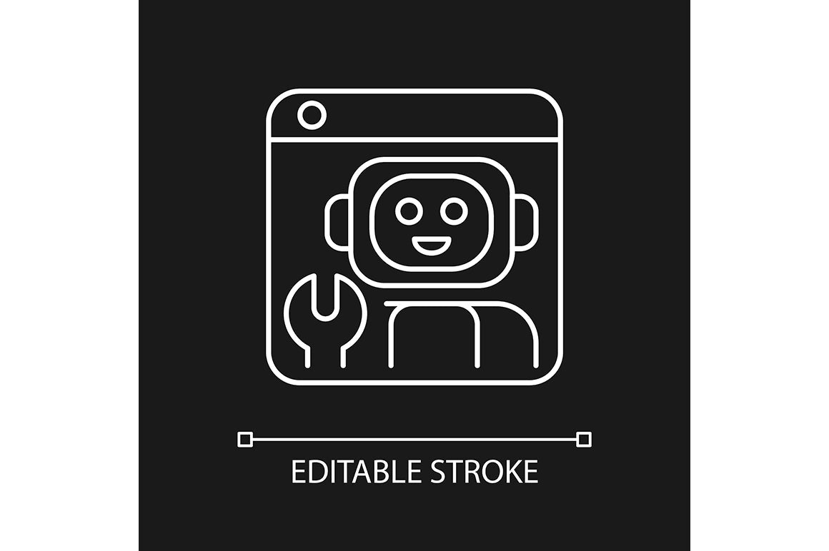Online platforms linear icons set for dark and light mode