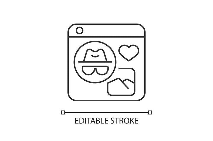 Online platforms linear icons set for dark and light mode