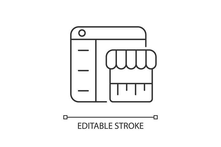 Online platforms linear icons set for dark and light mode