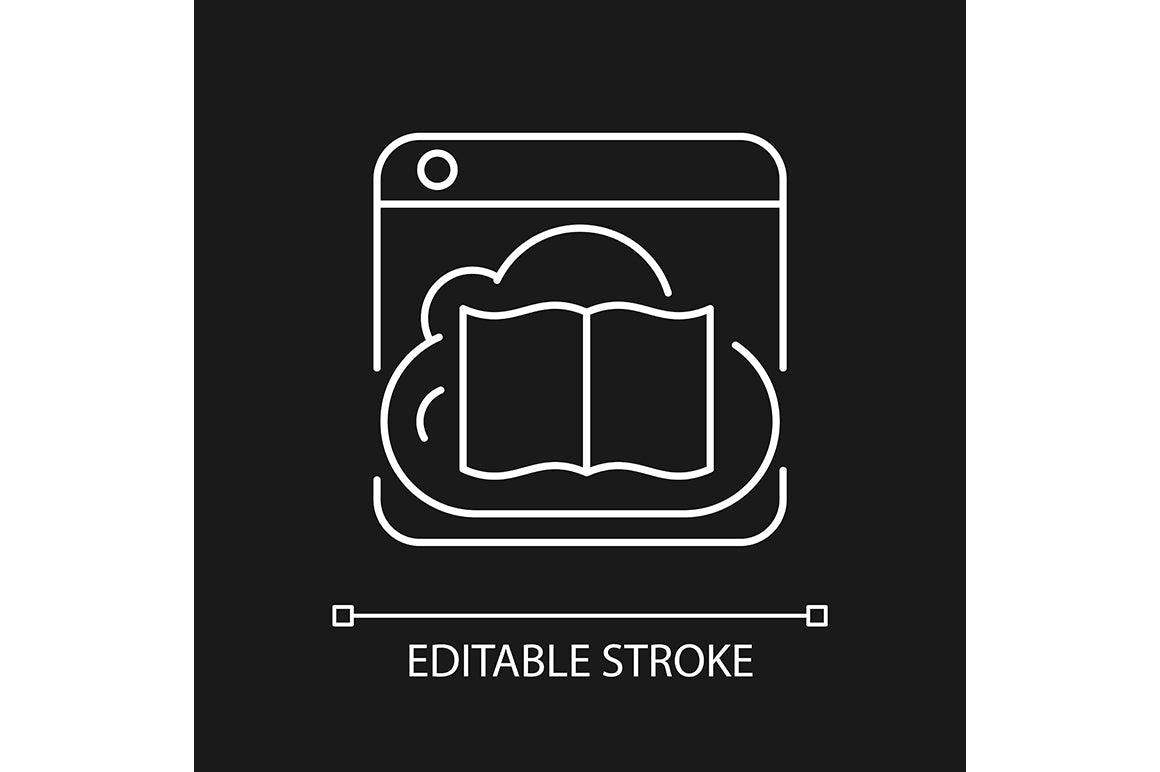 Online platforms linear icons set for dark and light mode