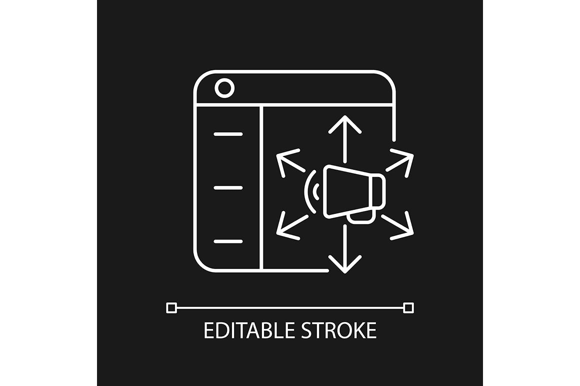 Online platforms linear icons set for dark and light mode