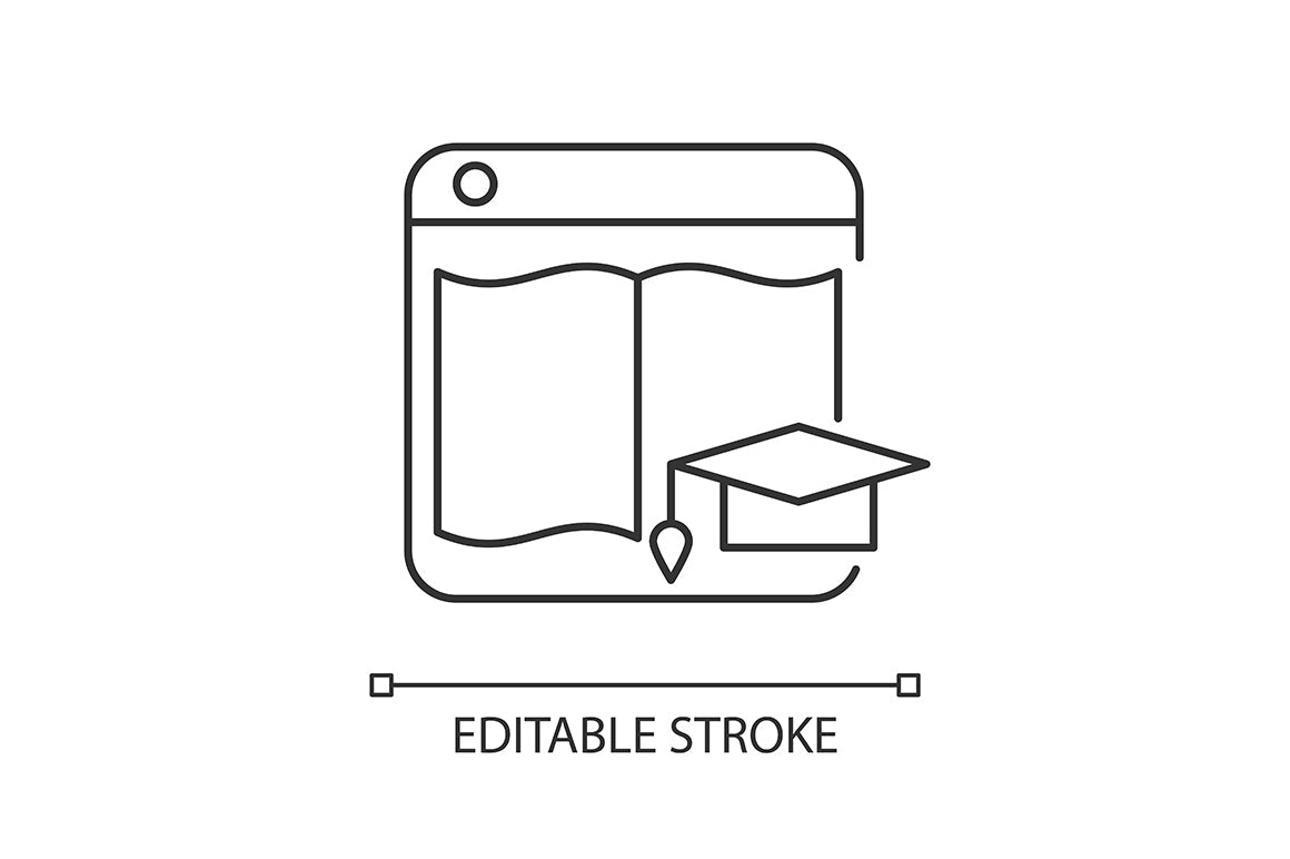 Online platforms linear icons set for dark and light mode