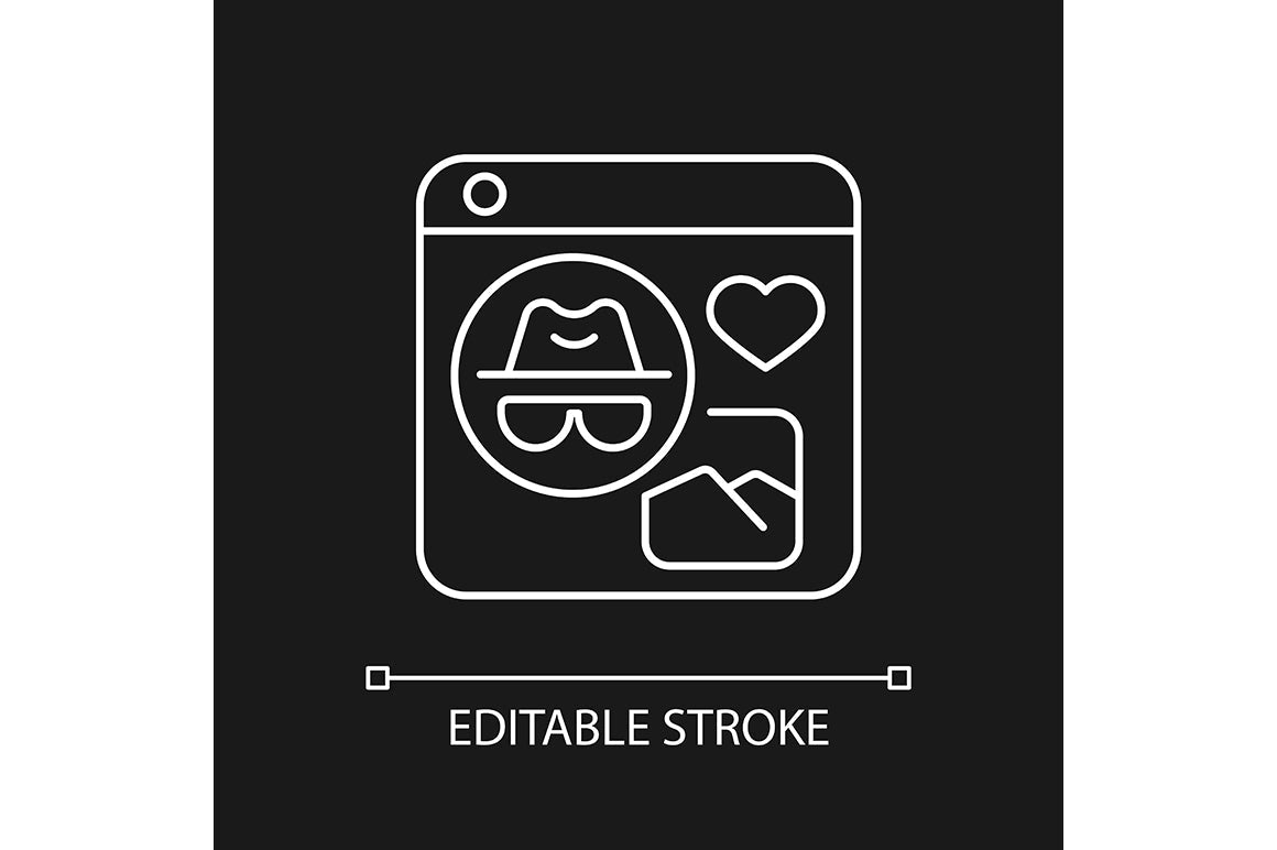 Online platforms linear icons set for dark and light mode