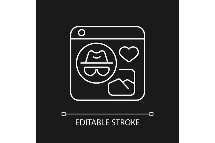 Online platforms linear icons set for dark and light mode