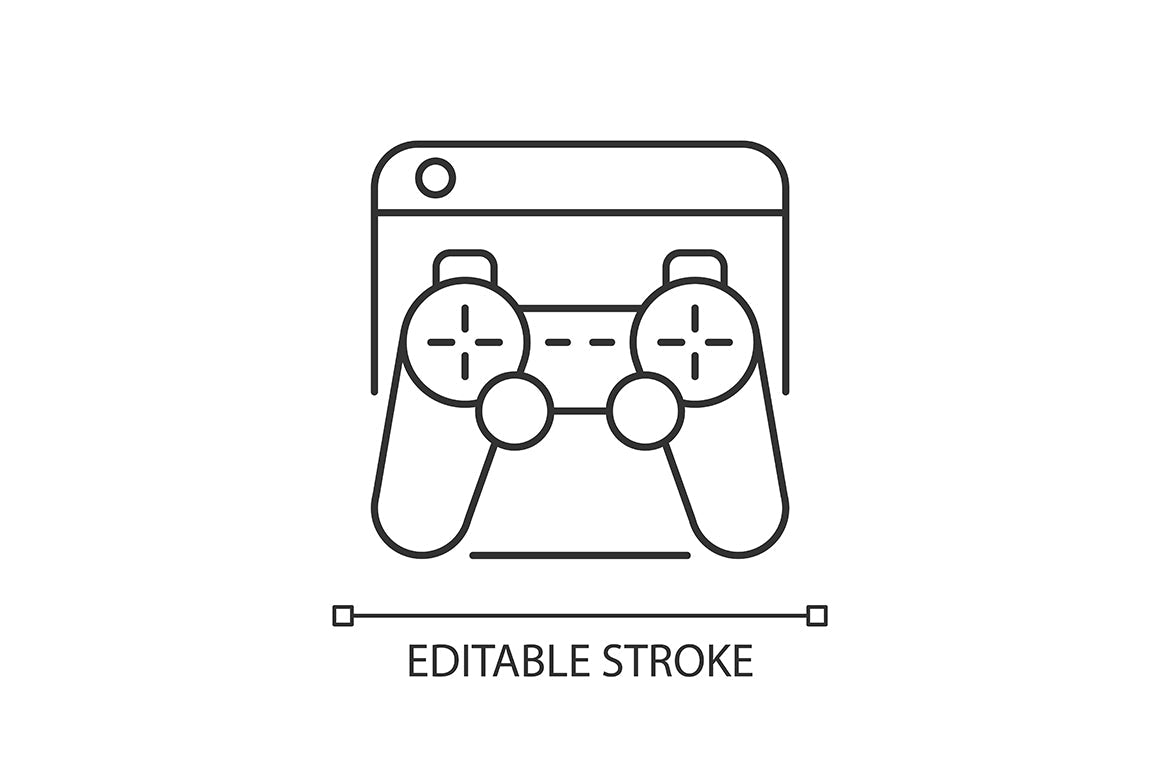 Online platforms linear icons set for dark and light mode