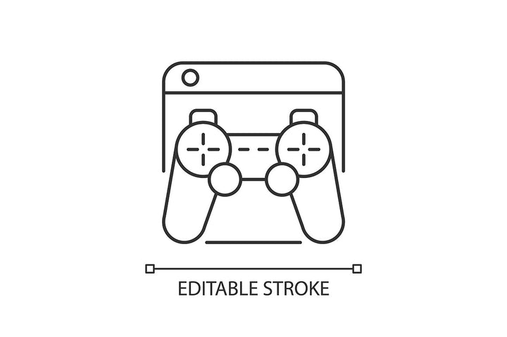 Online platforms linear icons set for dark and light mode