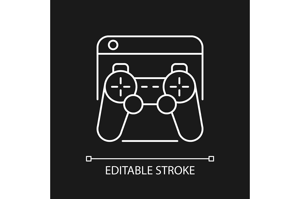 Online platforms linear icons set for dark and light mode
