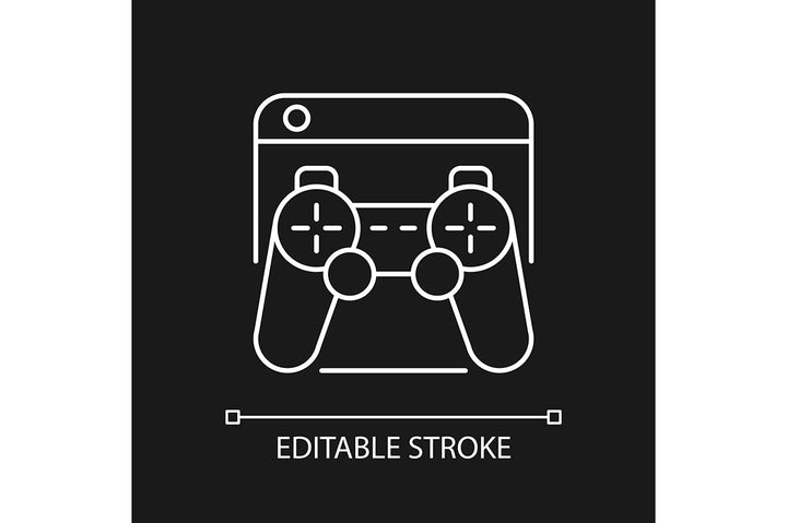 Online platforms linear icons set for dark and light mode