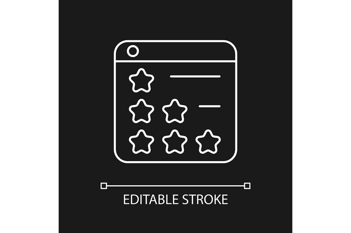 Online platforms linear icons set for dark and light mode
