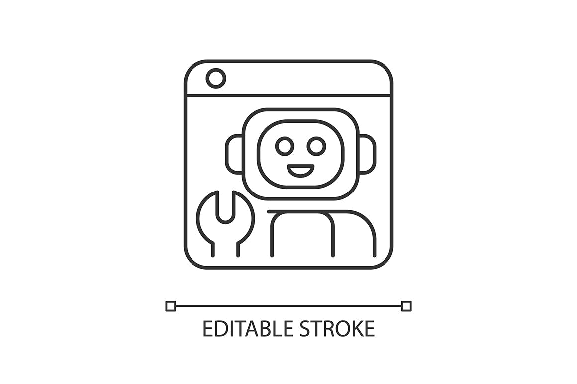 Online platforms linear icons set for dark and light mode